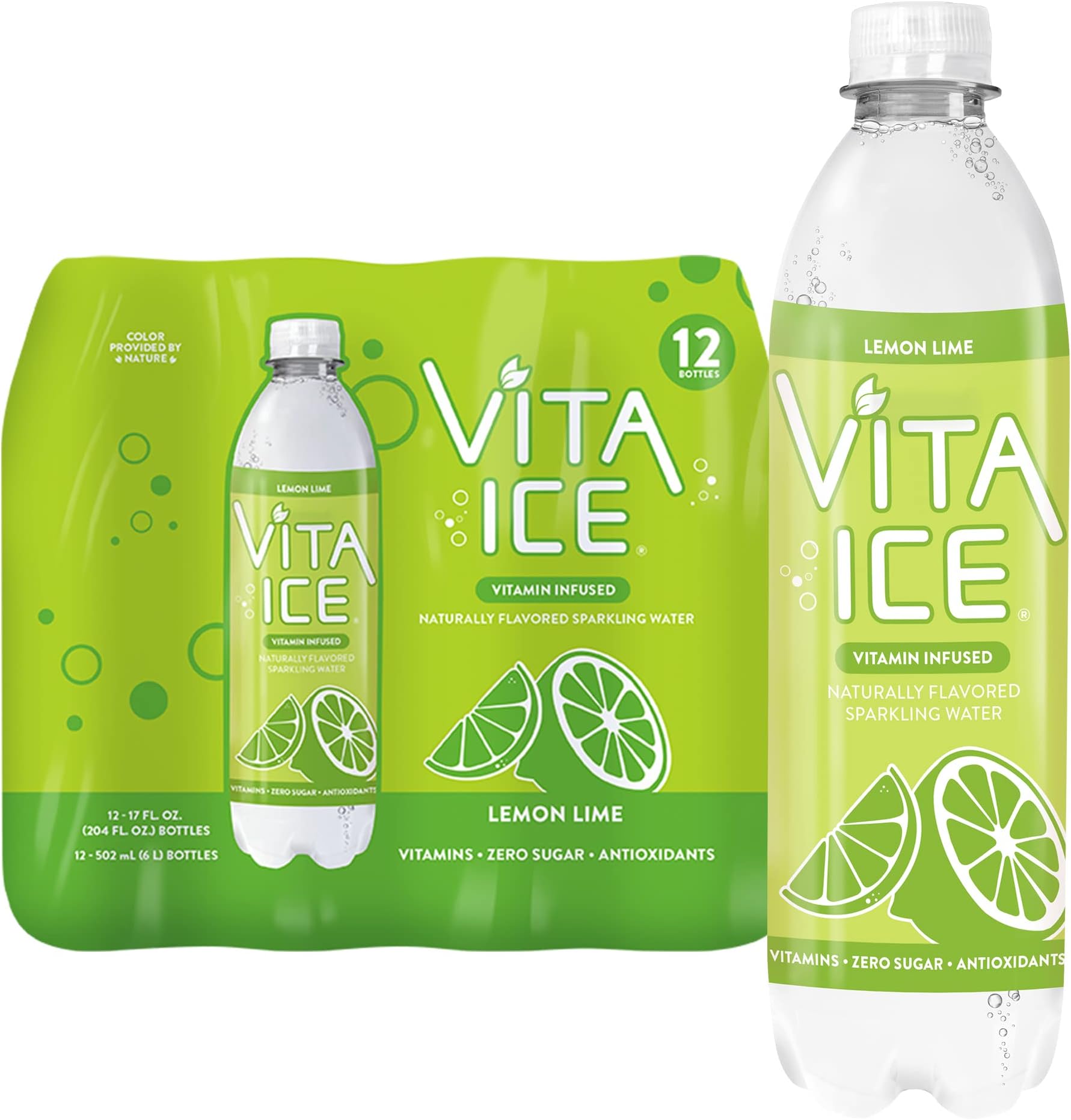 Vita Ice Lemon Lime, 12 Pack, 17 oz. Bottles