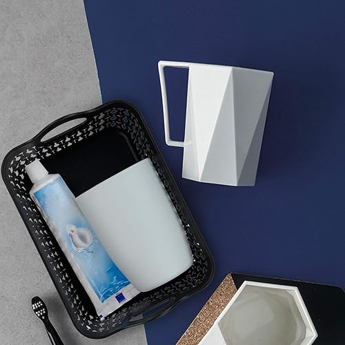 Miniatura 6 de Bandeja pequeña de plástico para almacenamiento de escritorio, color negro, 12 paquetes