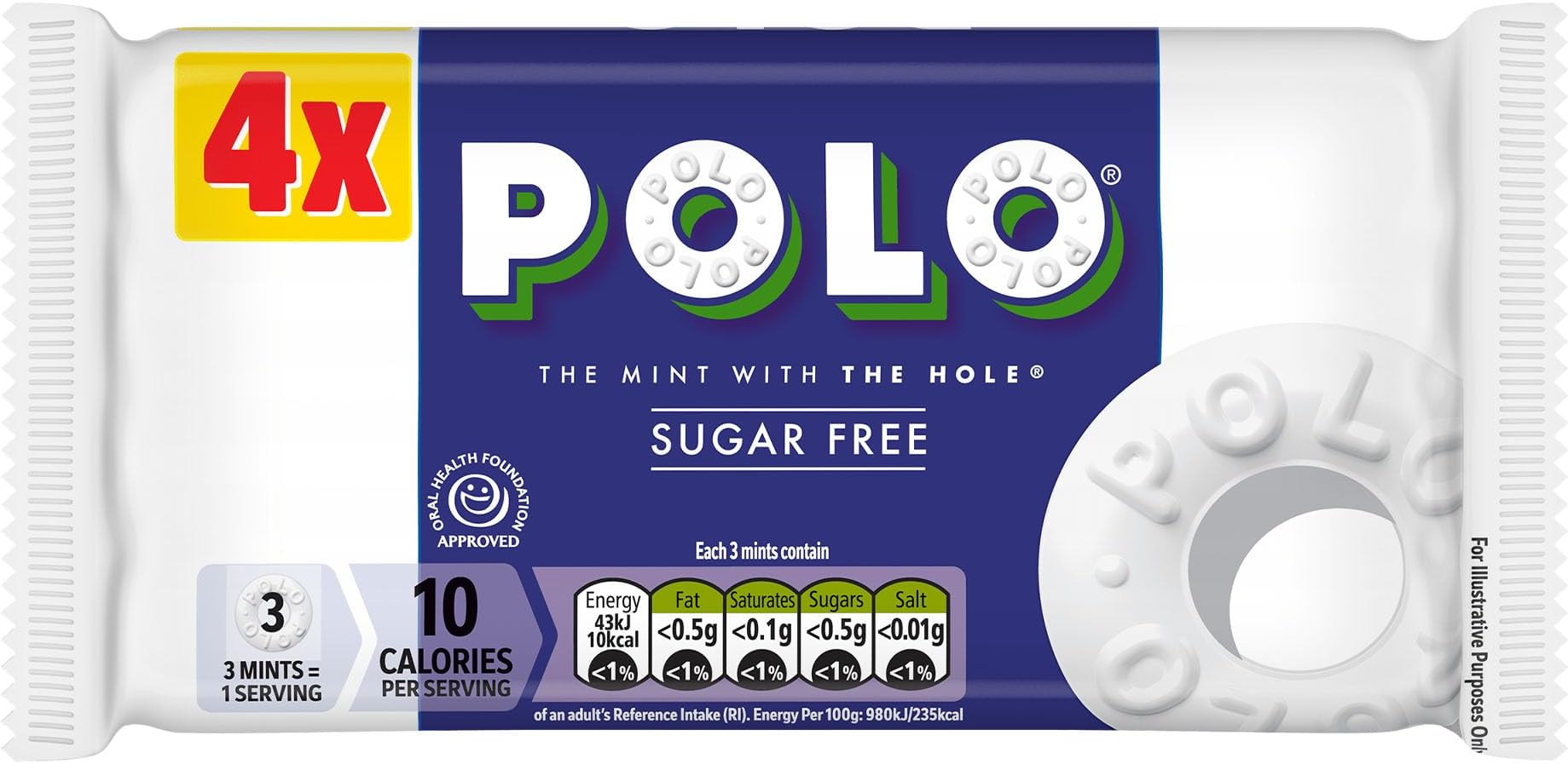 Polo Sugar Free Mint Tube 33.4 g (Pack of 32) | The mint with the hole - crunchy sugar free mints; refresh your breath wherever you are with a POLO; perfect for sharing