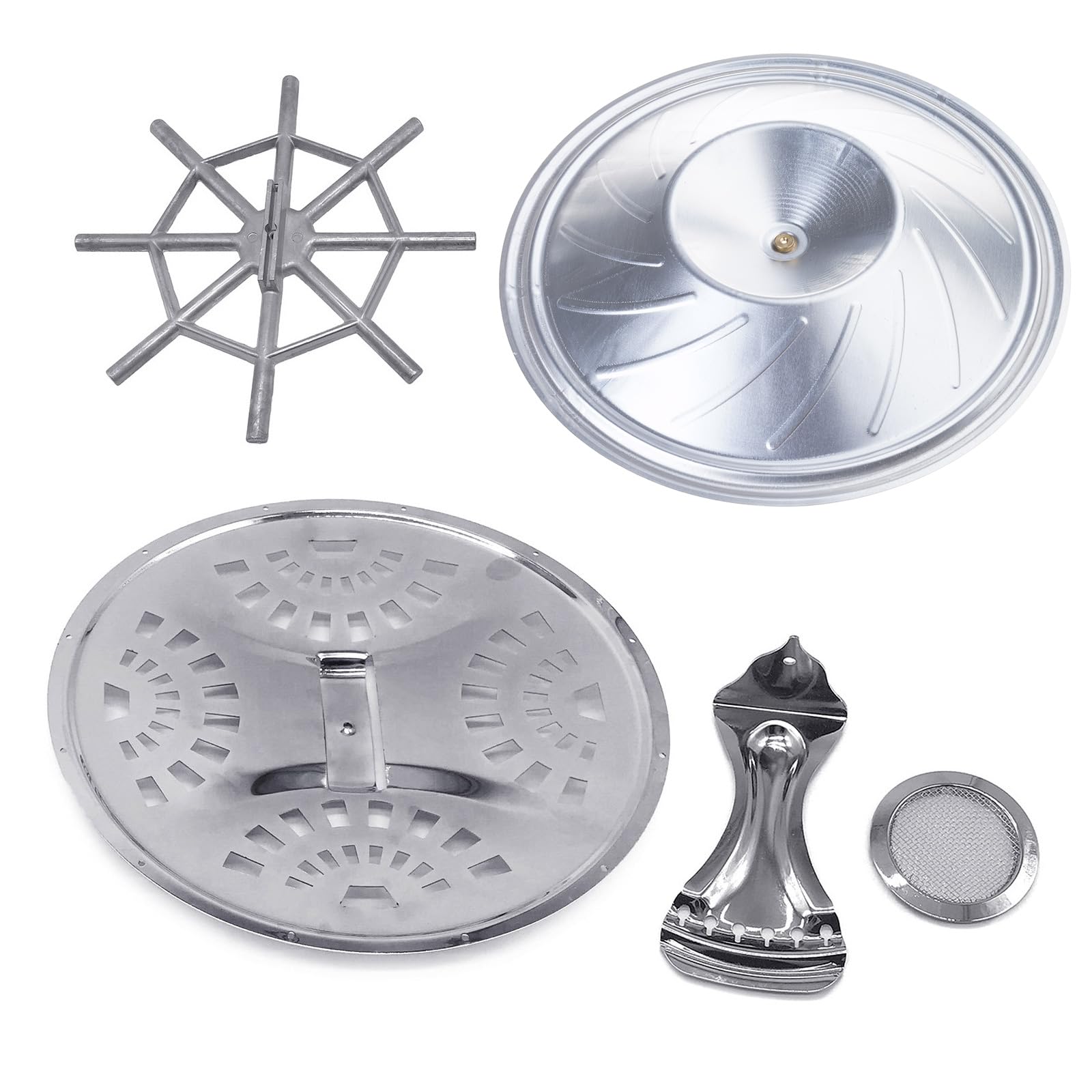 Dobro - Set di 5 pezzi di ricambio per chitarra dobro, coni soundhole schermate, cordiera, ponte, sella per chitarra Dobro, set di 5 accessori
