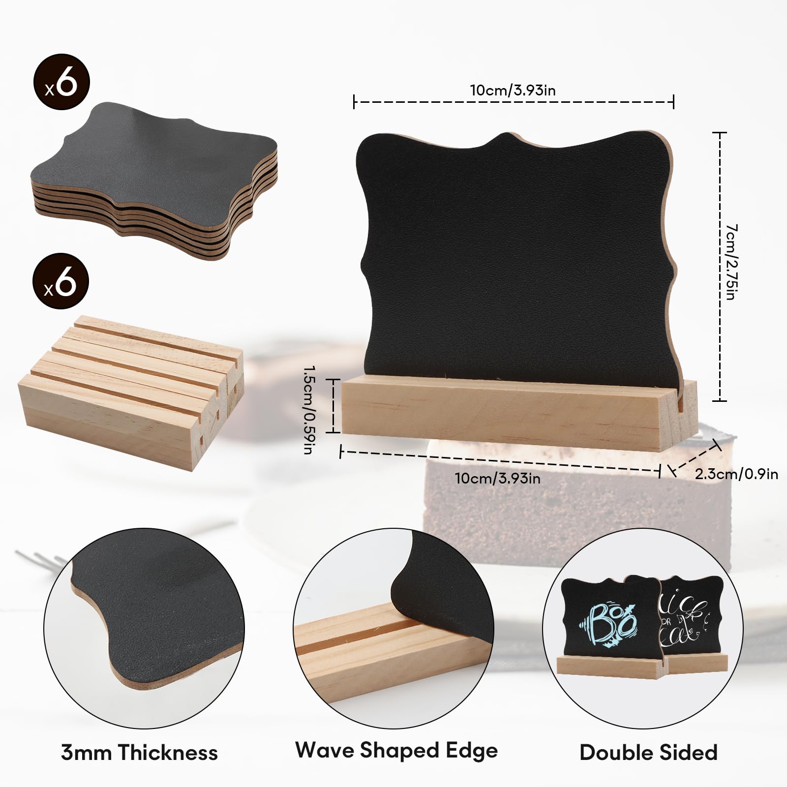 Support Etiquette Prix Lot De 22 Mini Tableaux Noirs, 7,5 X 10 Cm, Petit Tableau Noir Pour écrire, étiquette De Nom De Mariage, étiquette De Prix, Signalisation En Plastique (comprend 2 Marqueurs