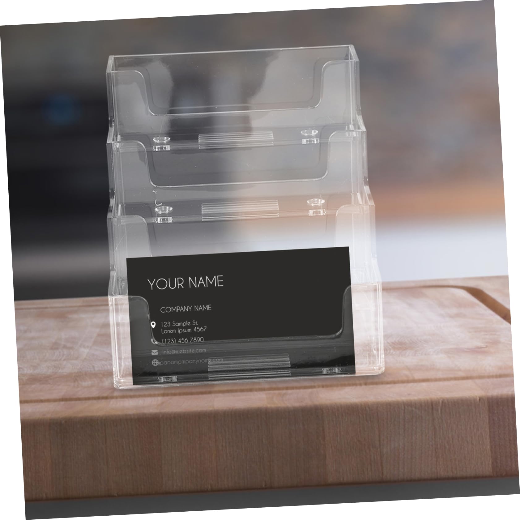 NUOBESTY 5stücke Business Card Holder Transparent Lagige Kartenbox Für Schreibtisch Organizer Für Visitenkarten Eleganter Kartenständer Multifunktionale Aufbewahrungslösung Für Büro