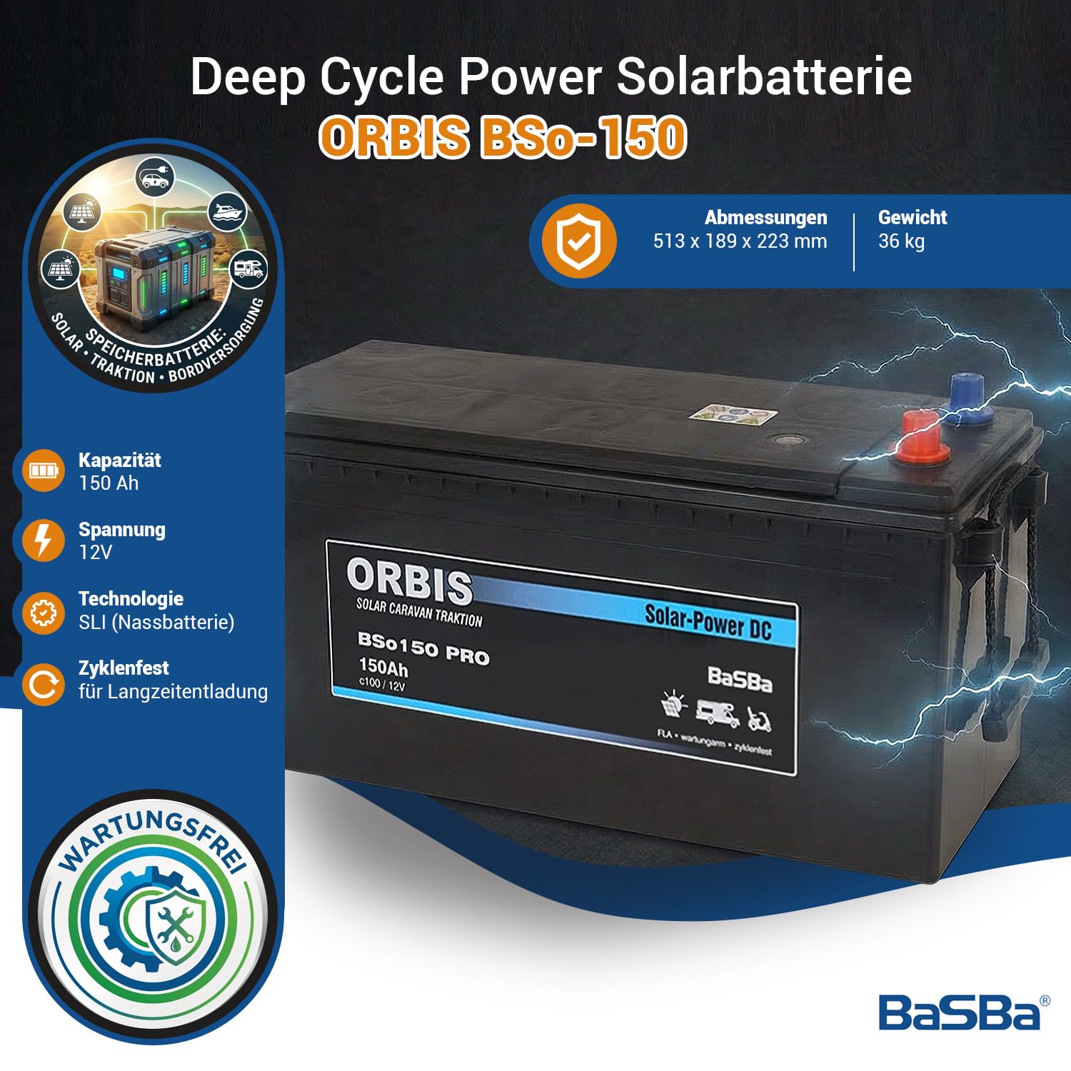 Insel Solaranlage PV-Anlage 1000W AC - Mono, perc Solarmodul, Solarbatterie, MPPT Laderegler, Sinus Wechselrichter