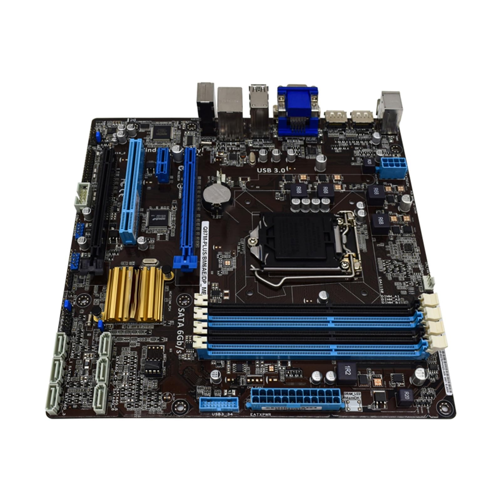 Gaming WiFi Carte mère Fit for ASUS Q87M-PLUS Q87M-PLUS/BM6AE/DP_MB, Q87 LGA 1150 DDR4 16 Go Compatible avec Les processeurs i7-4770, i5-4590, i5-4670, i3-4360 et i3-4130