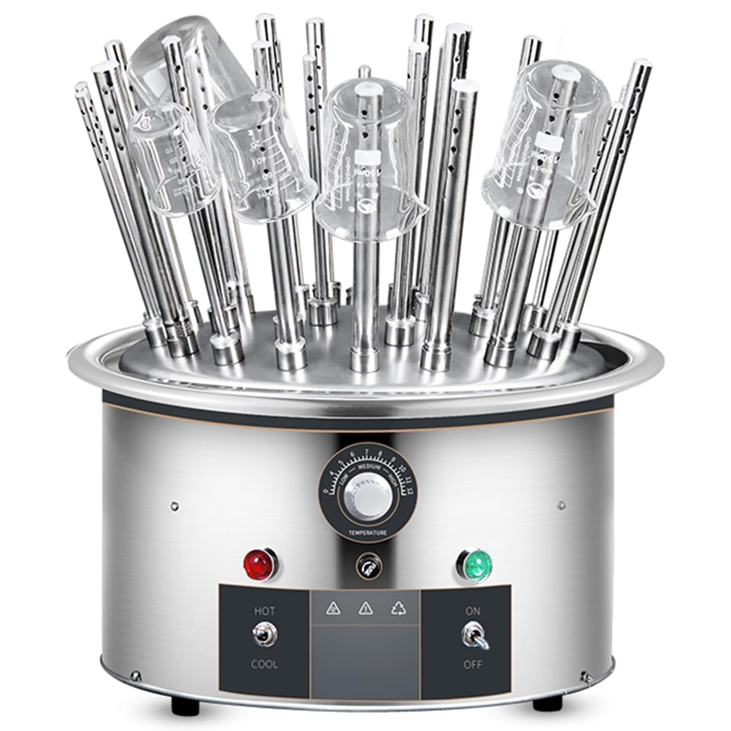 Sécheur De Verrerie De Laboratoire, Support De Séchage De Bouteilles d'eau avec 20 Tuyaux De Séchage, Support De Séchage À Flux d'air Électrique, Temps De Séchage 8-10min, pour Éprouvettes
