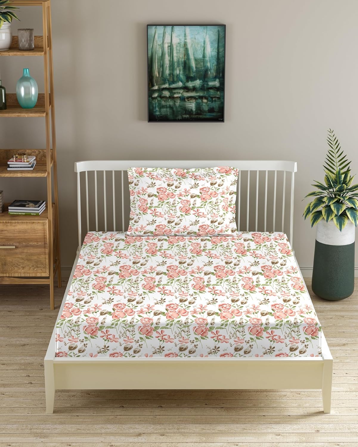 Cotton King Size Fitted Bed Sheet Set -15 Cotton King Size Fitted Bed Sheet Set -15