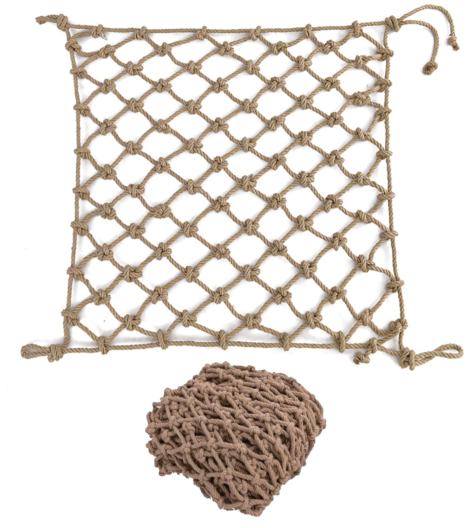 Filet de corde de chanvre 2x8m pour décoration murale photo et aménagement intérieur naturel