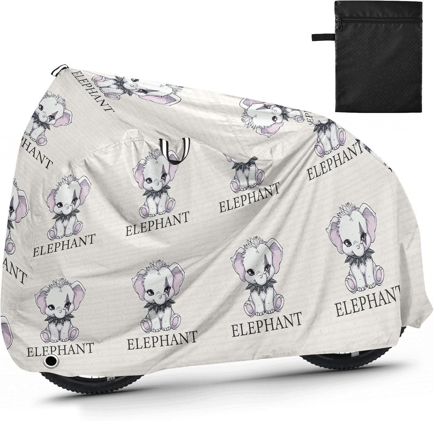 Elephants Grunge Beige Mountain Bike Cover Waterproof Motorcycle Cover Bikes Accessories