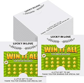 Zhanmai 120 Pack Wedding Tickets Holders for Guests Lucky in Love Ticket Wallet for Bridal Shower Wedding Favors Idea, 5.5 x 4.9 Inch