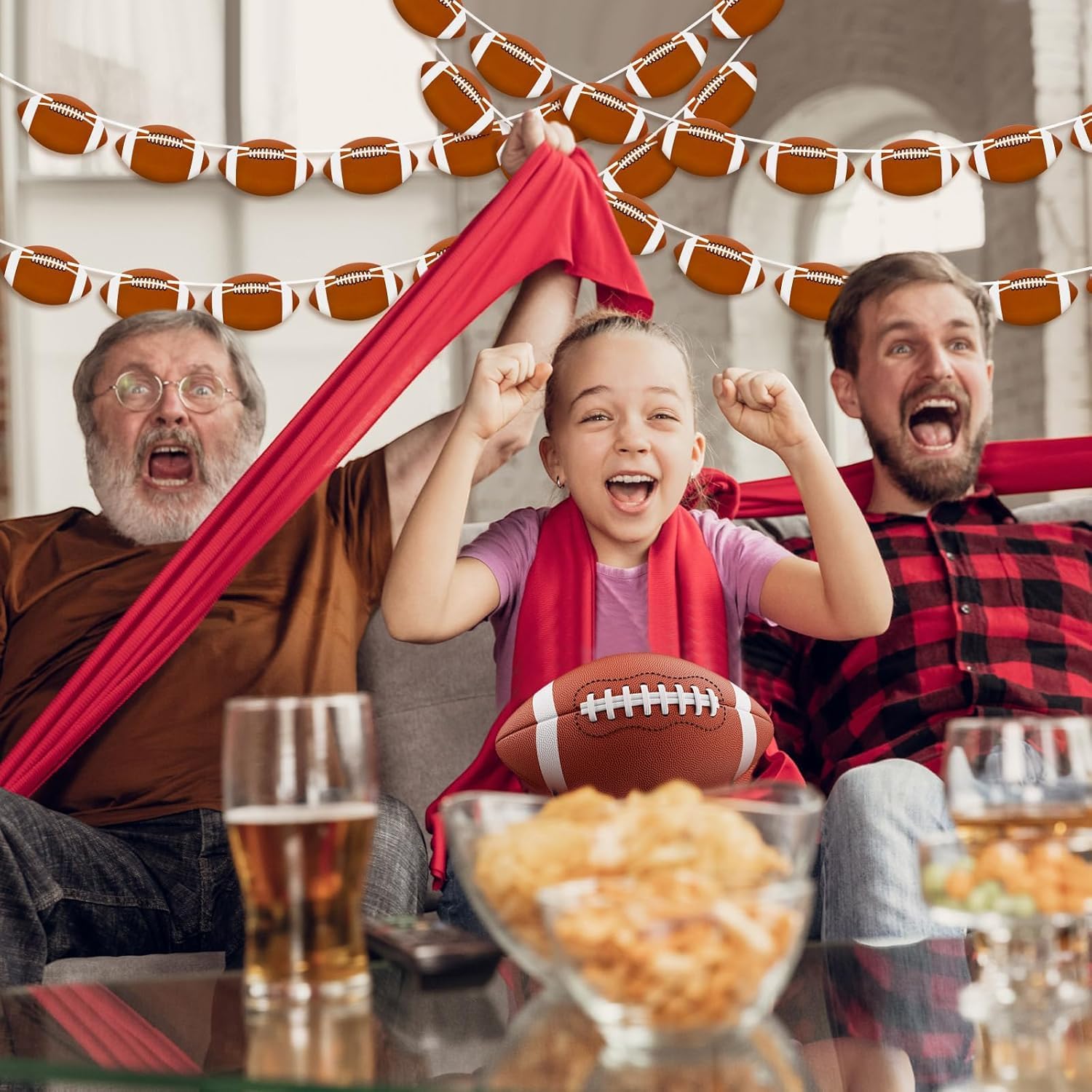 Football Decorations for Birthday Game Day Super Bowl Sports-Themed Party Supplies Favor (D) - Image 5