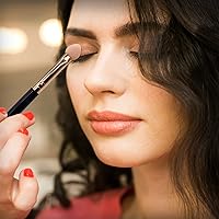 Vista 3 de Juego de brochas de maquillaje para mujeres, 10 piezas, esponja para sombra de ojos, aplicador de doble cara reutilizable