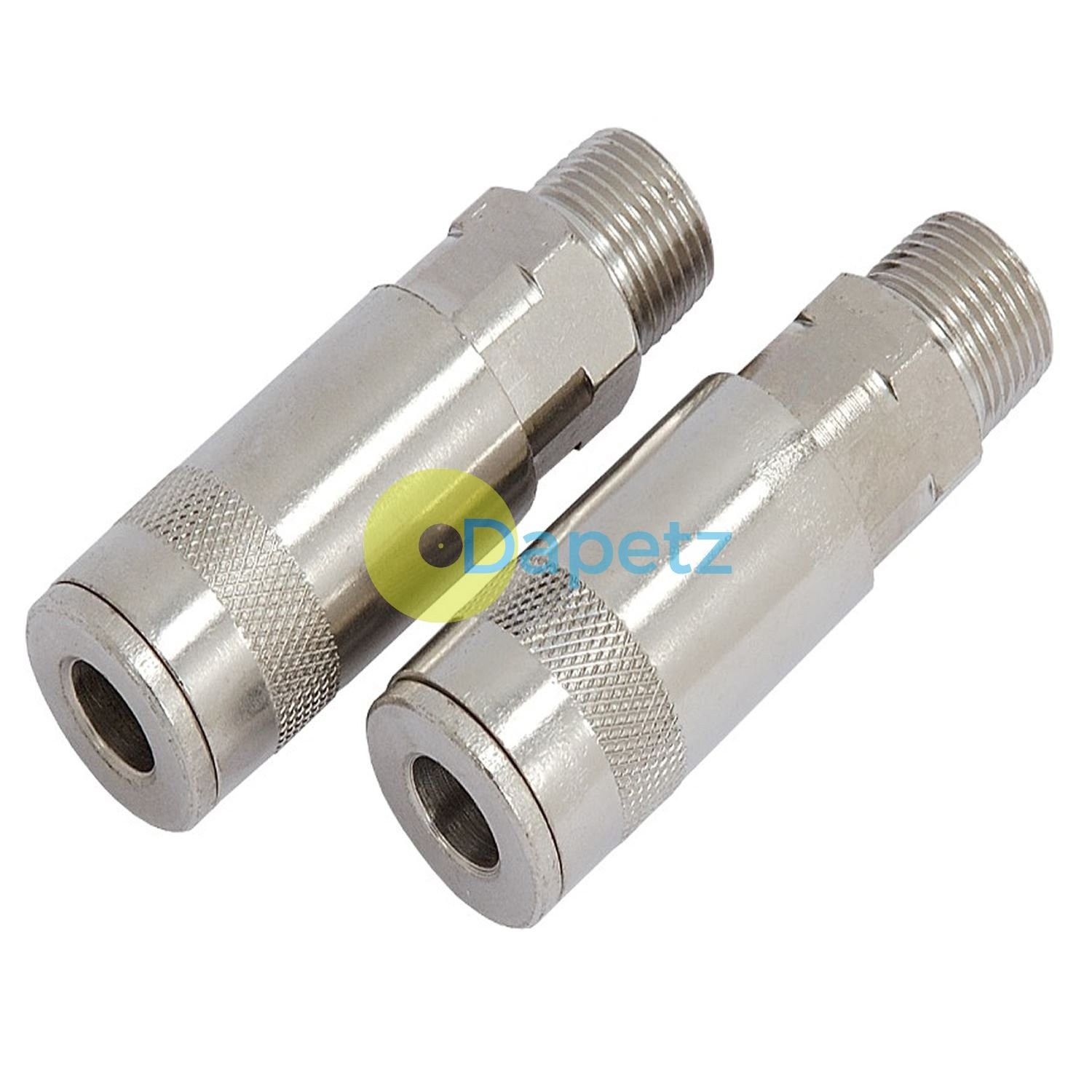 Dapetz ® Air Line Fitting Quick Release Push Fit for PCL Vertex Compressor Air Hose 3/8" Male Thread 2PC