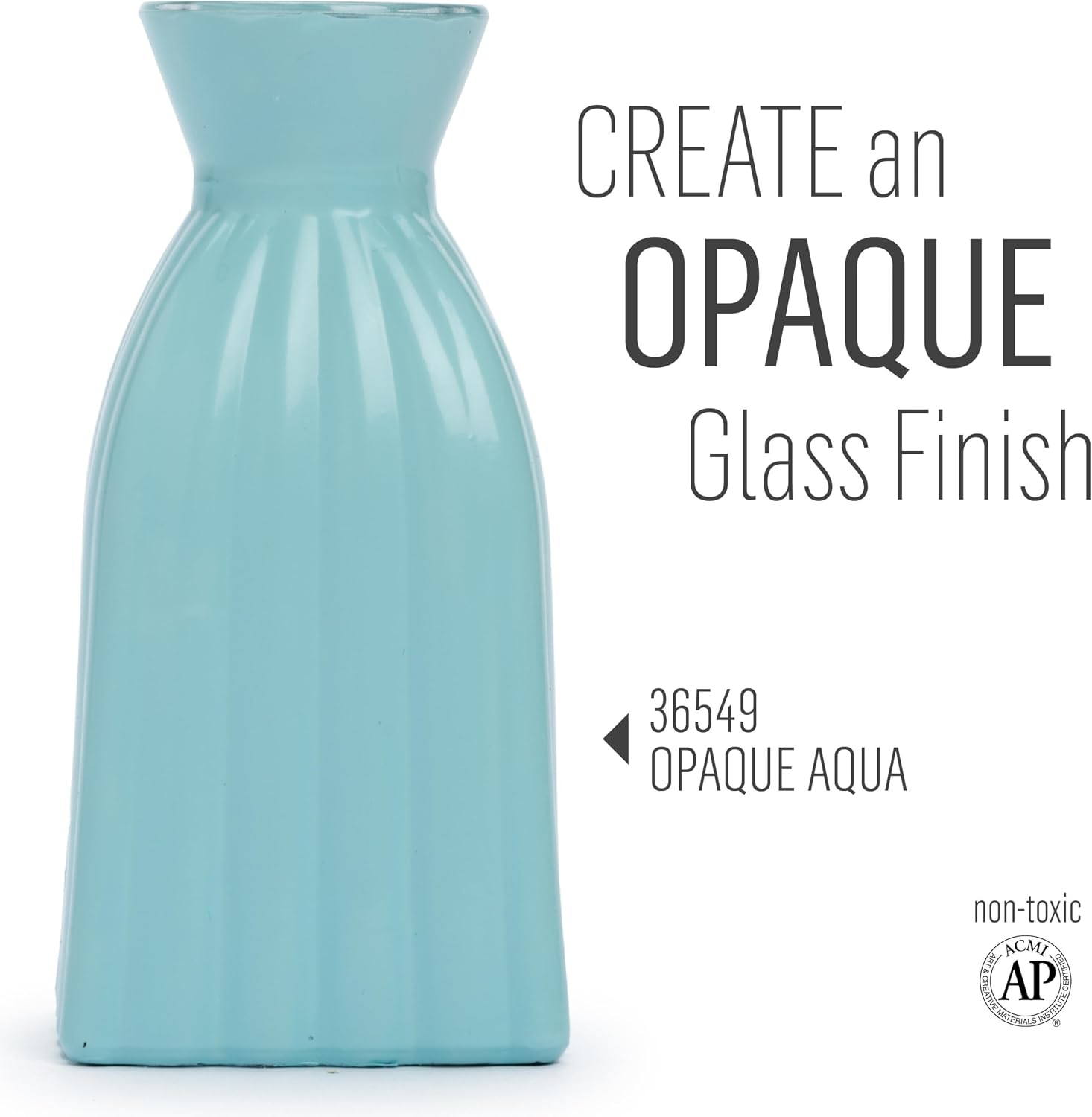 FolkArt Murano Opaque Acrylic Glass Paint, Aqua, Perfect for Indoor and Outdoor Arts and Crafts Projects, 2 fl oz image 3