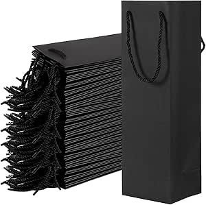 Ciieeo 20x Vliestaschen Schwarz - Wiederverwendbare Tragetaschen 41x35cm