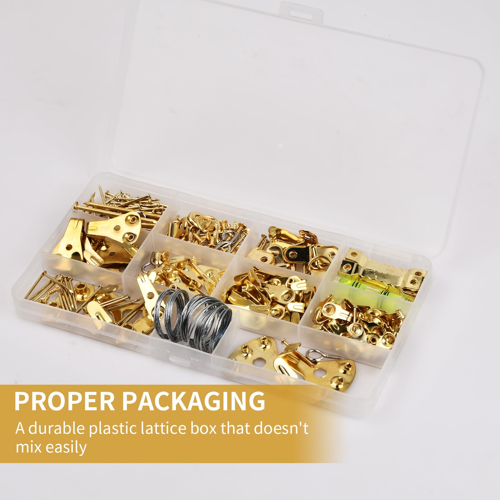 Keadic 307 Pièces Crochet Pour Cadre Photo,Crochet Mural Metal,Kit De Crochets D'Image Accroche Tableau Lourd En Métal Crochets à Suspendre Avec Vis Pour Toile, Photos, Horloge, Miroir