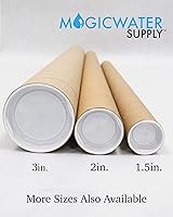 Vista 3 de MagicWater Supply Tubo de correo – 2 pulgadas x 15 pulgadas – Kraft – Paquete de 12 – para envío y almacenamiento de carteles, artes, manualidades