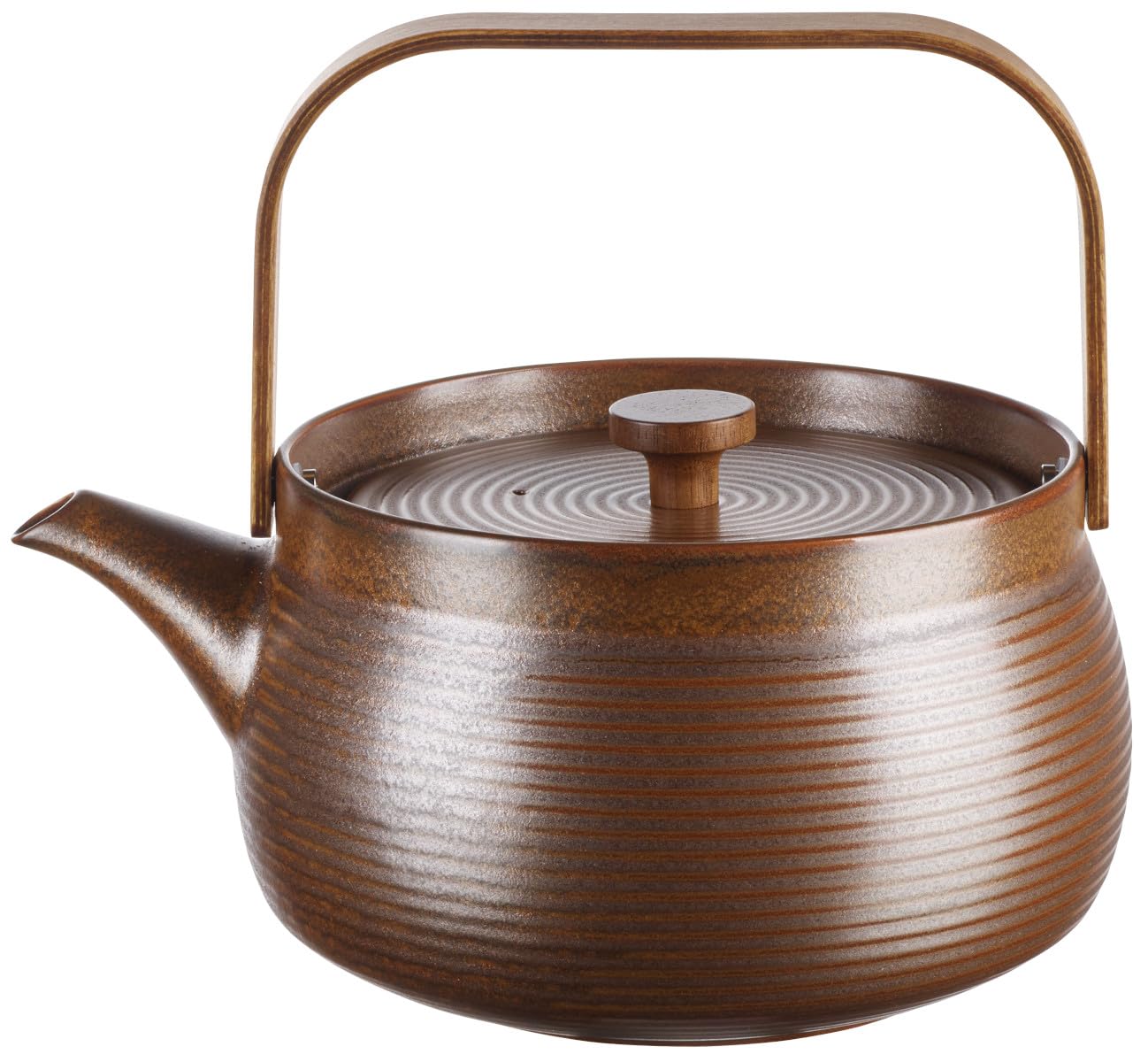 Théière manche en bois marron 1,5 l idéale pour le brunch du dimanche