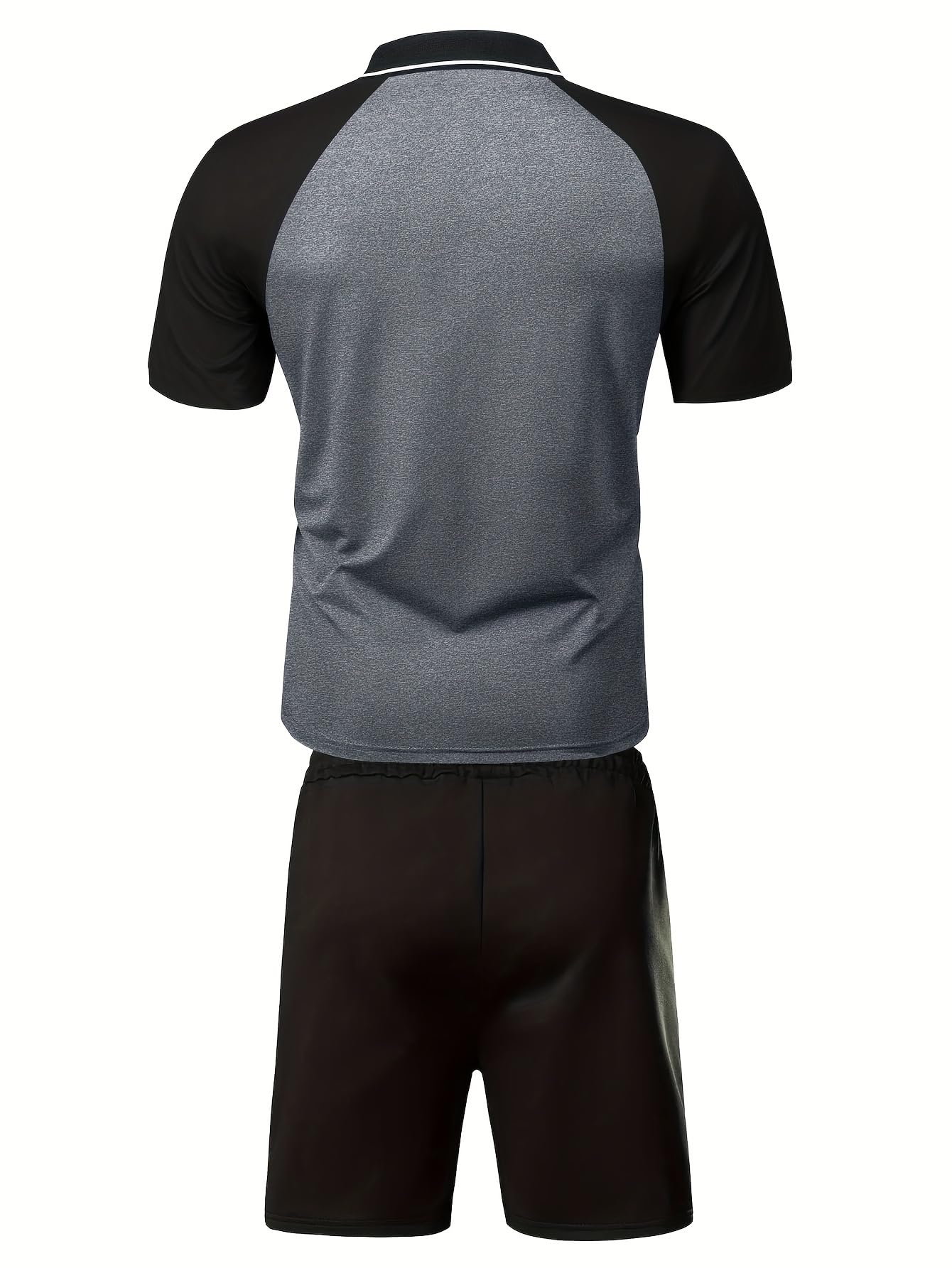 Polo de verano para hombre, manga raglán, con bloques de color, estilo informal, para vacaciones, playa, deportes, correr — view 2