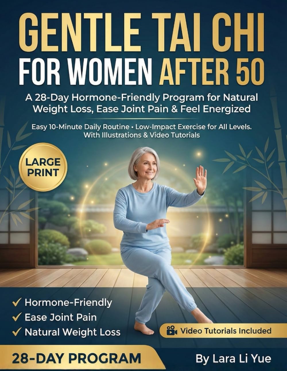 Gentle Tai Chi for Women After 50: A 28-Day Hormone Friendly Program for Natural Weight Loss, Ease Joints Pain & Feel Energized | Easy 10-Minute Daily Routine With Illustrations & Video Tutorials