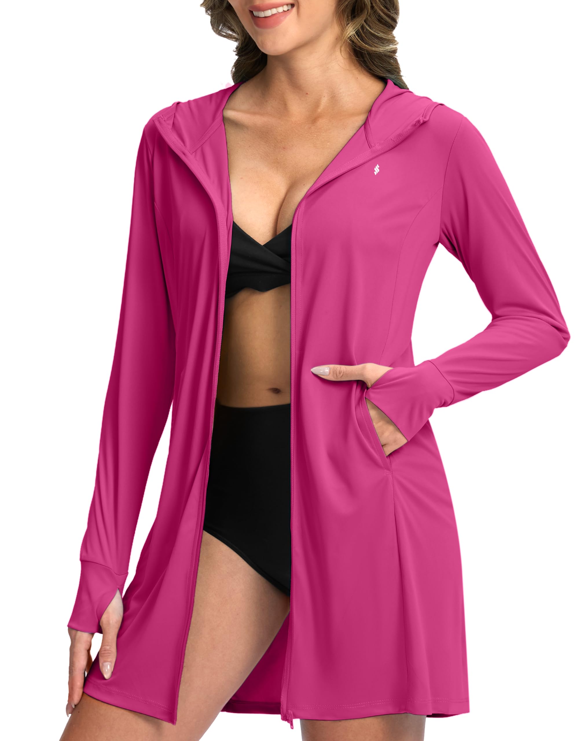 Soothfeel Women's UPF 50+ Swim Cover Up Sun Protection Hoodie