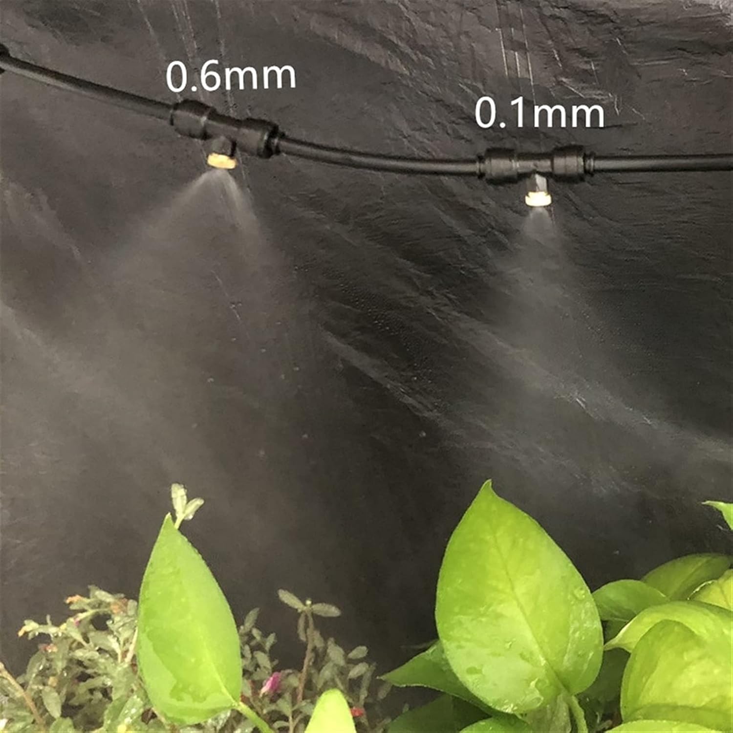 500Pcs Misting Nozzles Kit for Cooling System, Brass Mister Nozzles, Garden Water Mister, Fog Nozzles for Patio Outdoor Misting System (Size : 0.6mm)