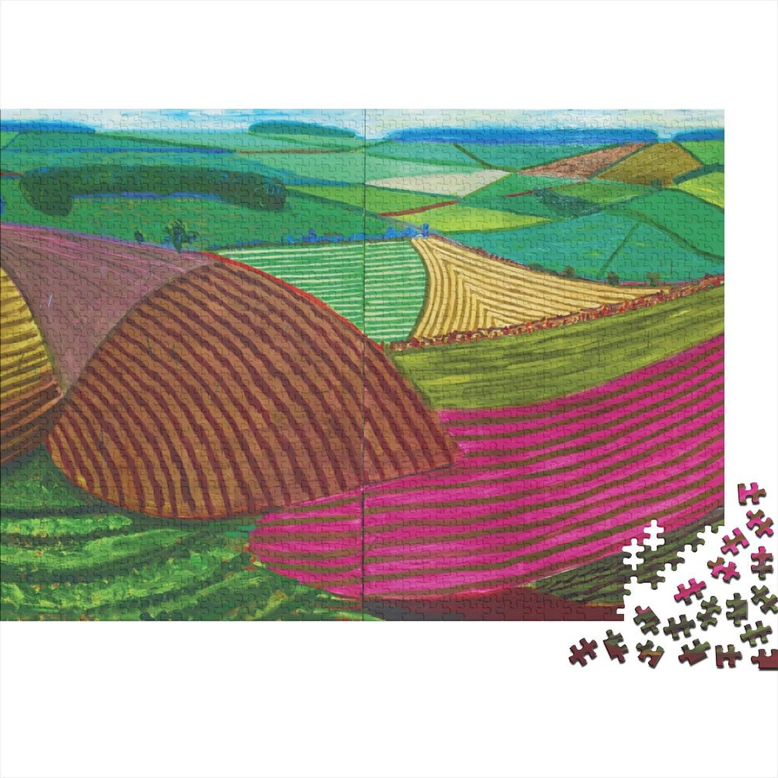 David Hockney Museum Jigsaw Puzzles for Adults 1000 Pieces Gifts Challenging World Famous Paintings Wooden Puzzle Games, Brain Teaser Game Fine Art Puzzle 1000 Pcs