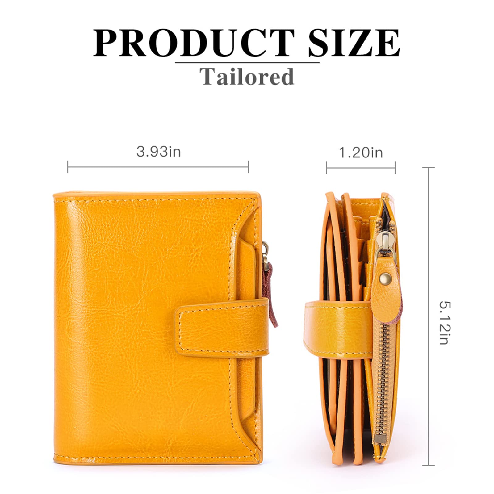 SENDEFN Portafoglio Donna in Pelle Vera Piccolo Portamonete Cute con Cerniera 14 Carte Portafoglio Donna Pelle con Tanti Scomparti
