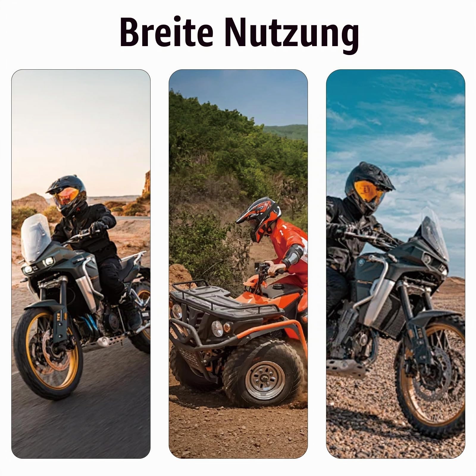 Lenkerendenspiegel E-geprüft 360°Drehbare Motorrad Unterlenker Spiegel | 7/8" 22mm Seitenspiegel für Lenker, Rückspiegel Motorrad für M8-Gewinde, für Scooter, Roller, ATV, Streetbikes, 2 Stück