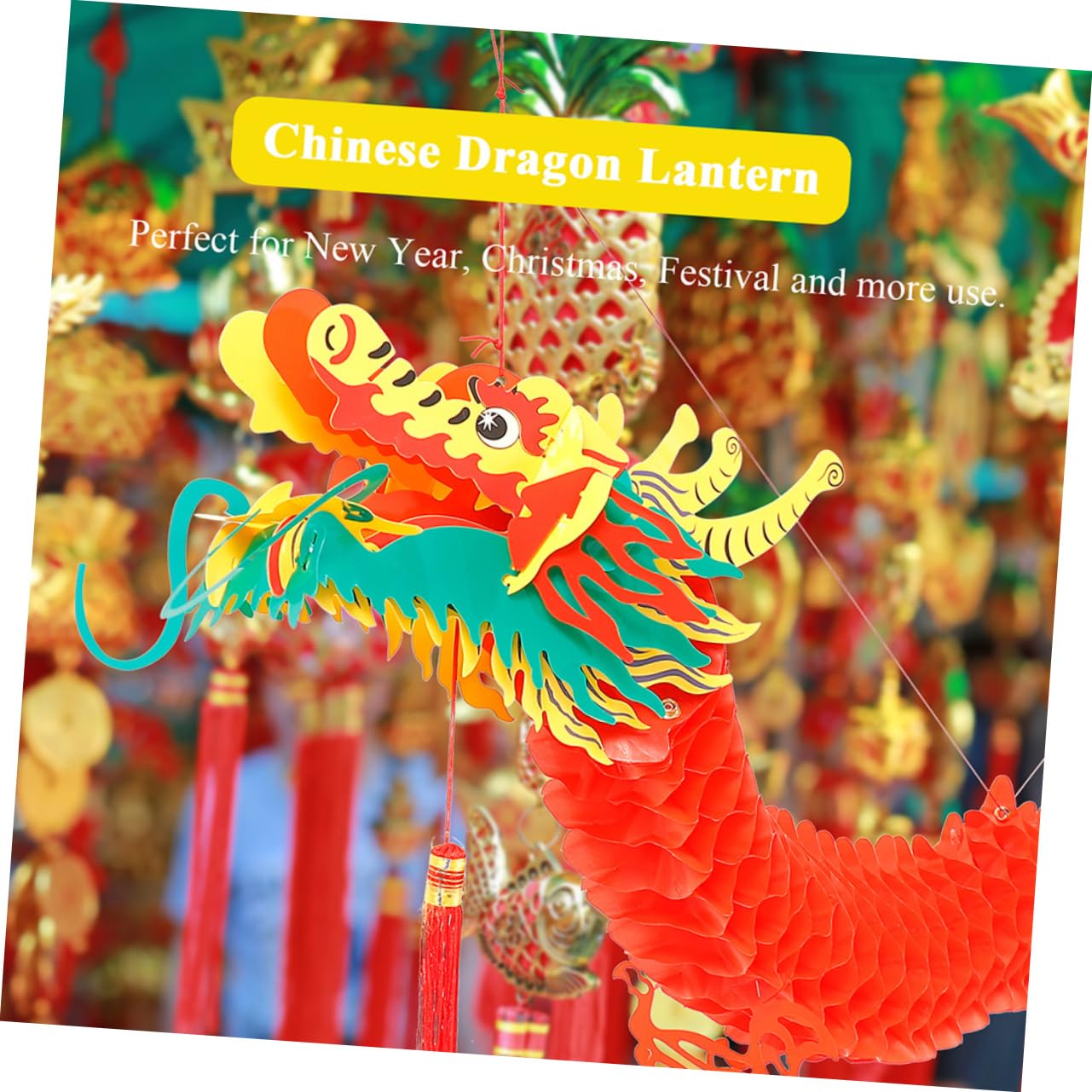 Ciieeo 5St Chinesische Neujahrsdekoration chinesische neujahrsdrachengirlande Laternengirlande des neuen Jahres Chinesisches Dekoration Chinesischer Neujahrsfest Dekoration Papier