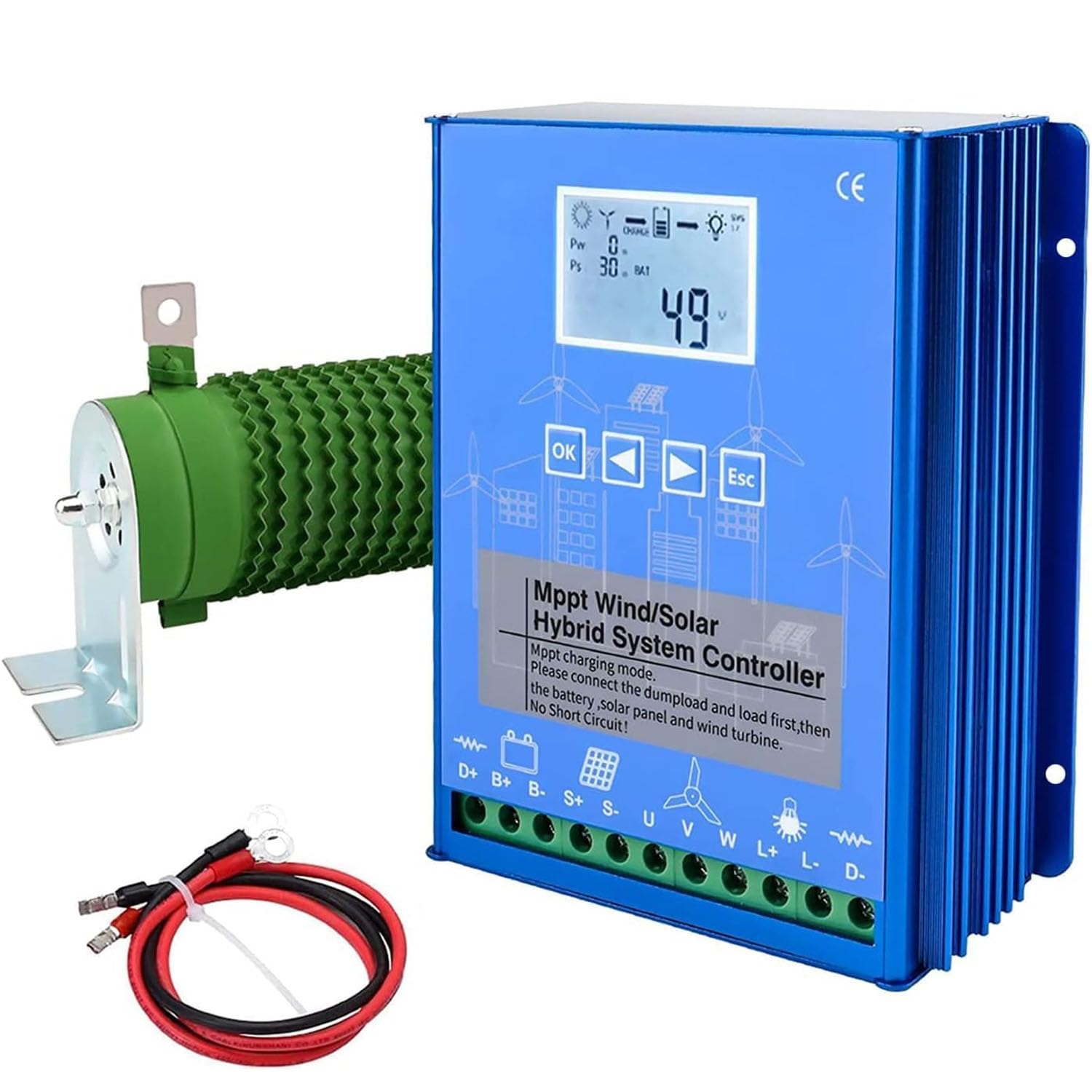 Regulator zasilania panelu słonecznego 3000 W MPPT Booster Regulator do hybrydowego sterowania wiatrowo-słonecznego, idealny do kampera, przyczepy kempingowej, łodzi, przyczepy kempingowej