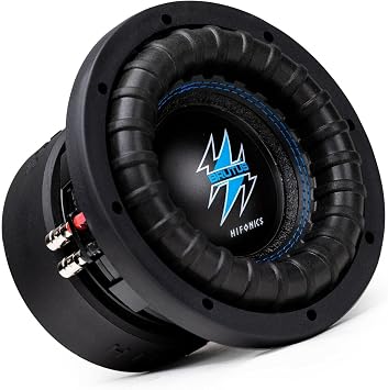 Hifonics BRW8D4 1200 Watts 8 Inch Brutus Car Audio Subwoofer with Heavy Gauge, Powder Coated, Aluminum Die-Cast Basket, Dual 70 Oz Magnet, 2.5 Inches Voice Coil - Dual 4 Ohm - 8 in.