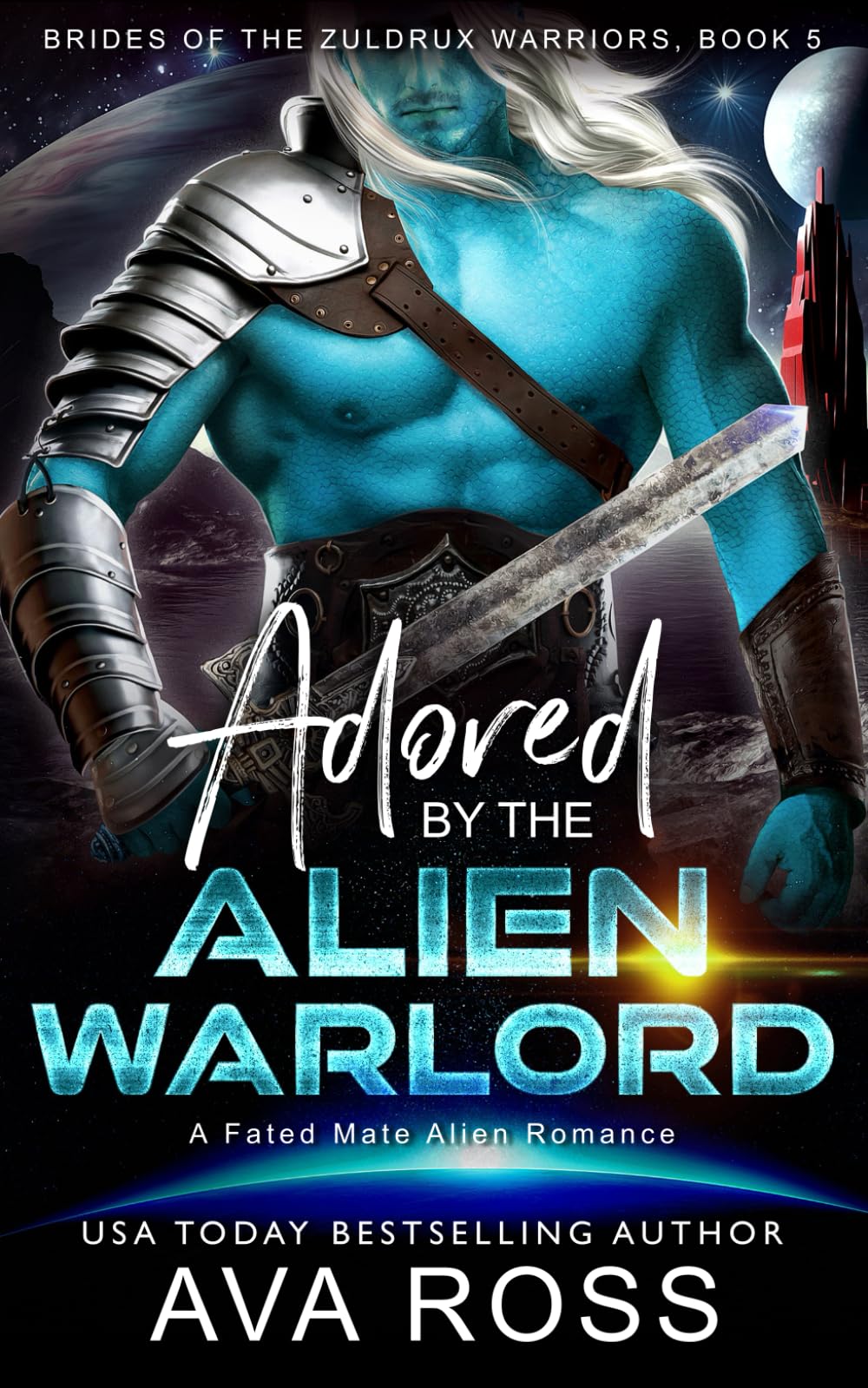 Book cover for Adored by the Alien Warlord