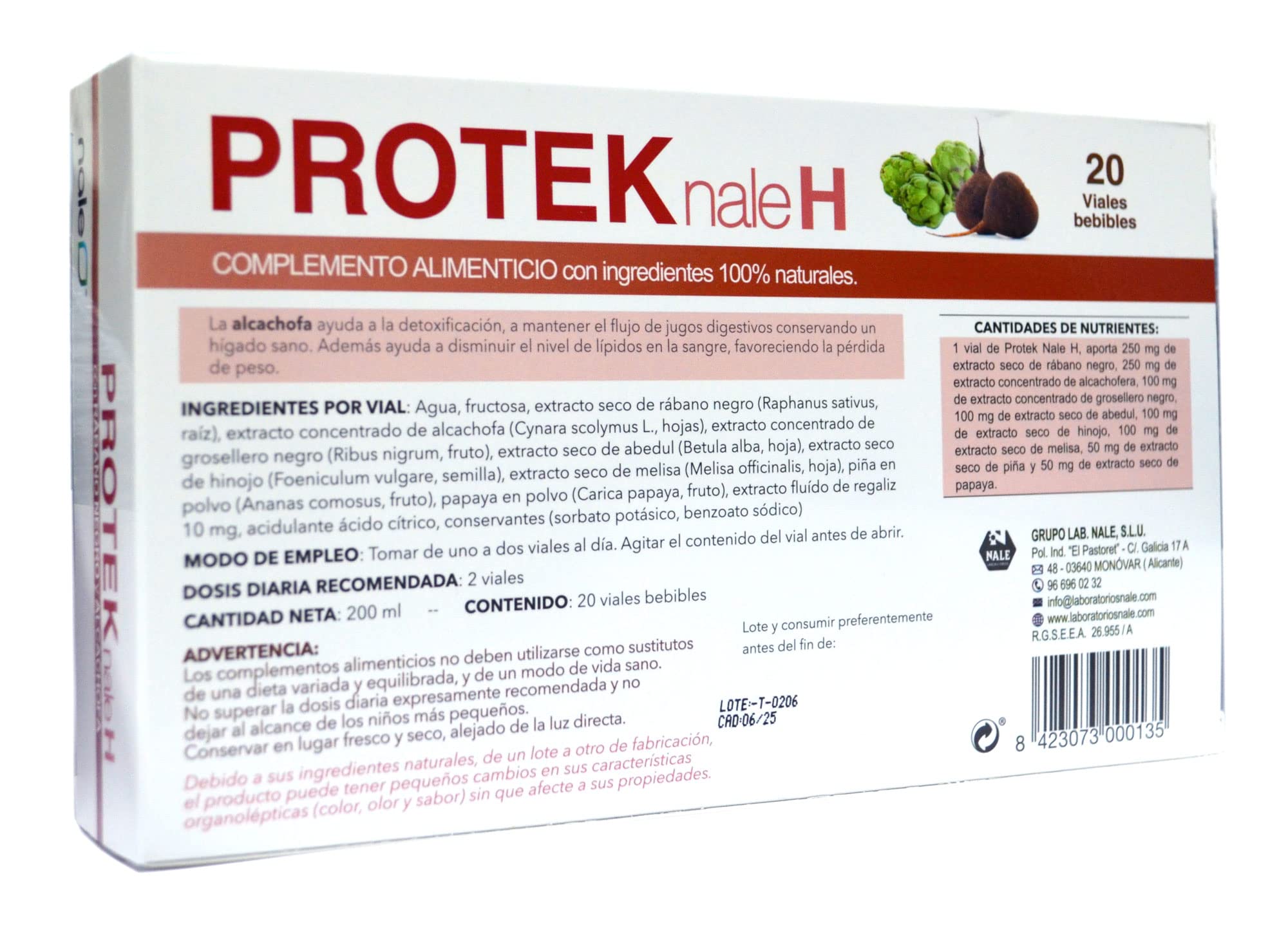 Protek H 20 ampollas de Nale