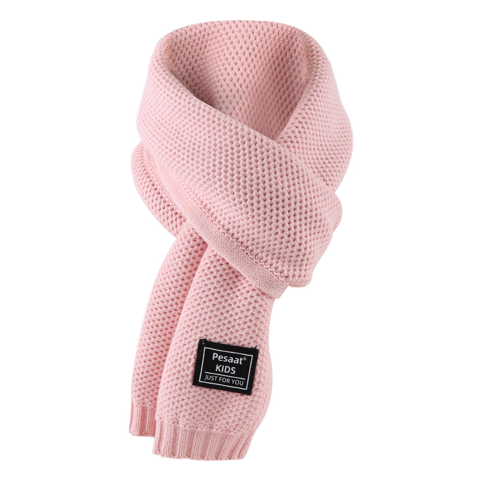 PESAAT Kids Winter Infinity Scarf Knit Cotton Toddler Boy Girls Scarves