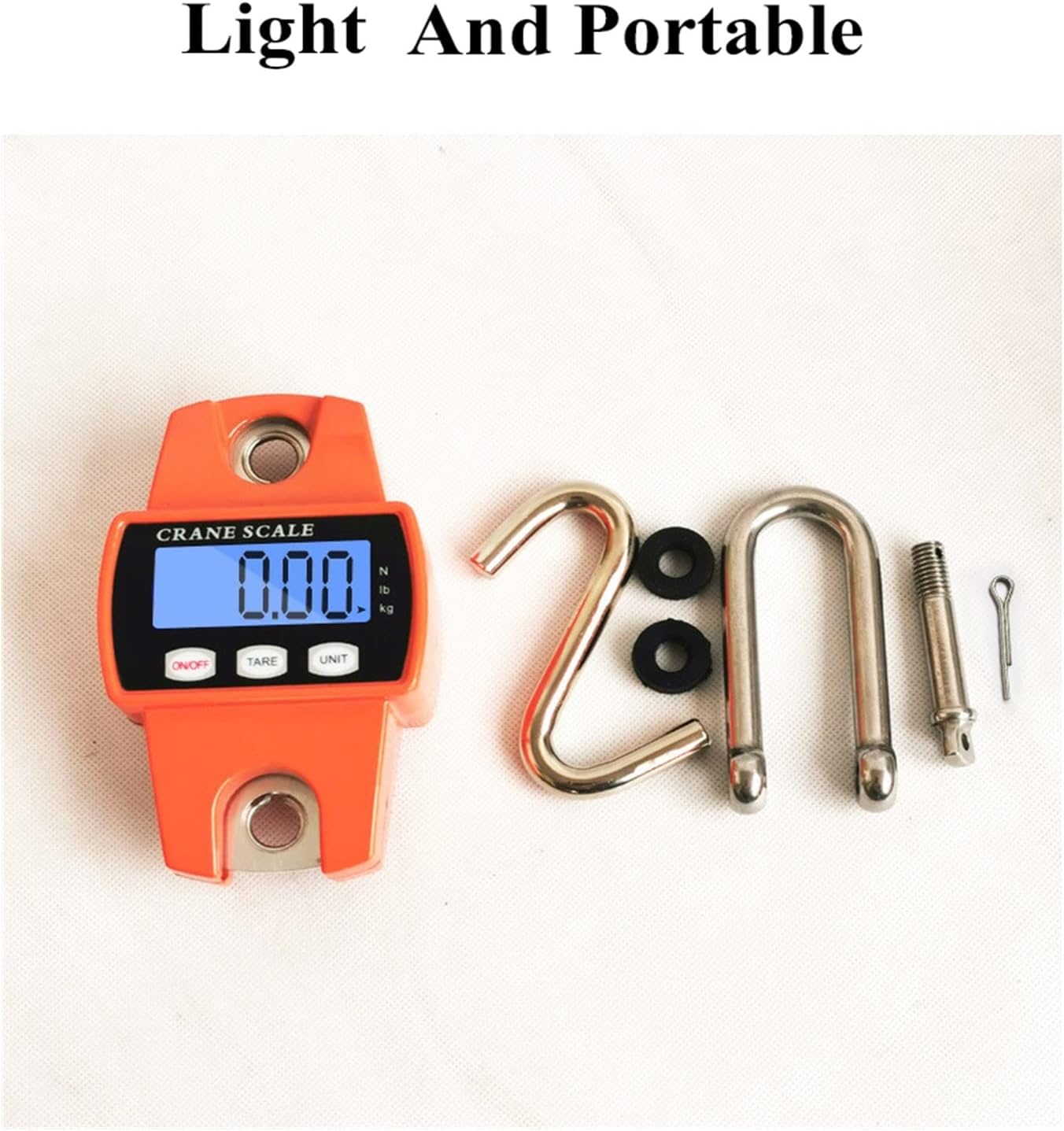 Digital Crane Scale 300Kilogram Stainless Steel Crane Scale Heavy Duty Hook Scale Industrial Crane Scale Gram Scale High Accuracy(Black) (Black Small)