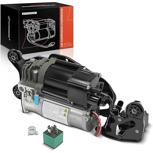 A-Premium Air Suspension Compressor with Bracket Compatible with BMW X5 2014-2018, X6 2015-2019, Replace# 37206875177, 37206850555