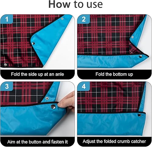 Vista 29 de VOPHIA Baberos para adultos para mujeres, babero lavable, reutilizable, impermeable, protector de ropa con colector de migas opcional