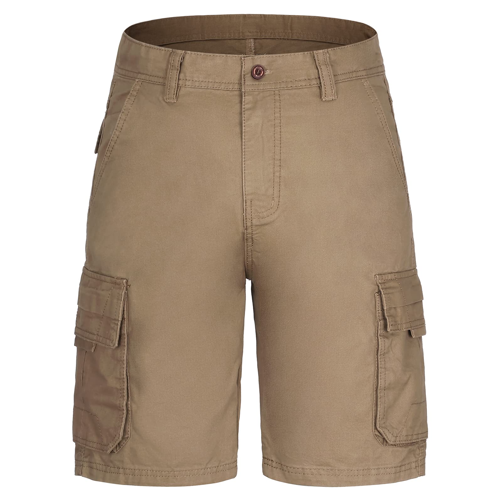 QXURkut Pantalones Cortos Hombre Algodón Verano Casual Bermudas Cargo Shorts con 6 Bolsillos para Al Aire Libre Trekking Senderismo Pesca