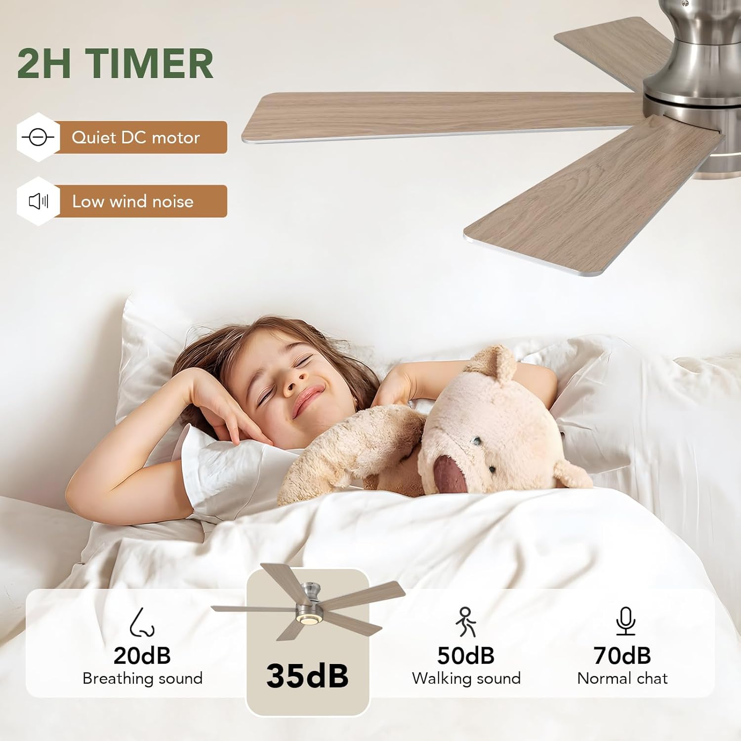 52 Inch Ceiling Fan with Lights Modern Chandelier Fan with Remote Control &APP Control 52" Nickel Reversible Fandelier for Bedroom Dining Room Living Room