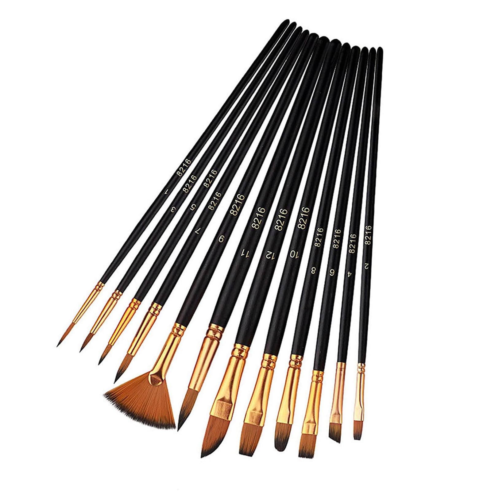 Of 12 Nylon Brush Set Multifunctional Artist Paintbrushes Oil Painting Brushes for Oil Acrylic Paint Brush Tool