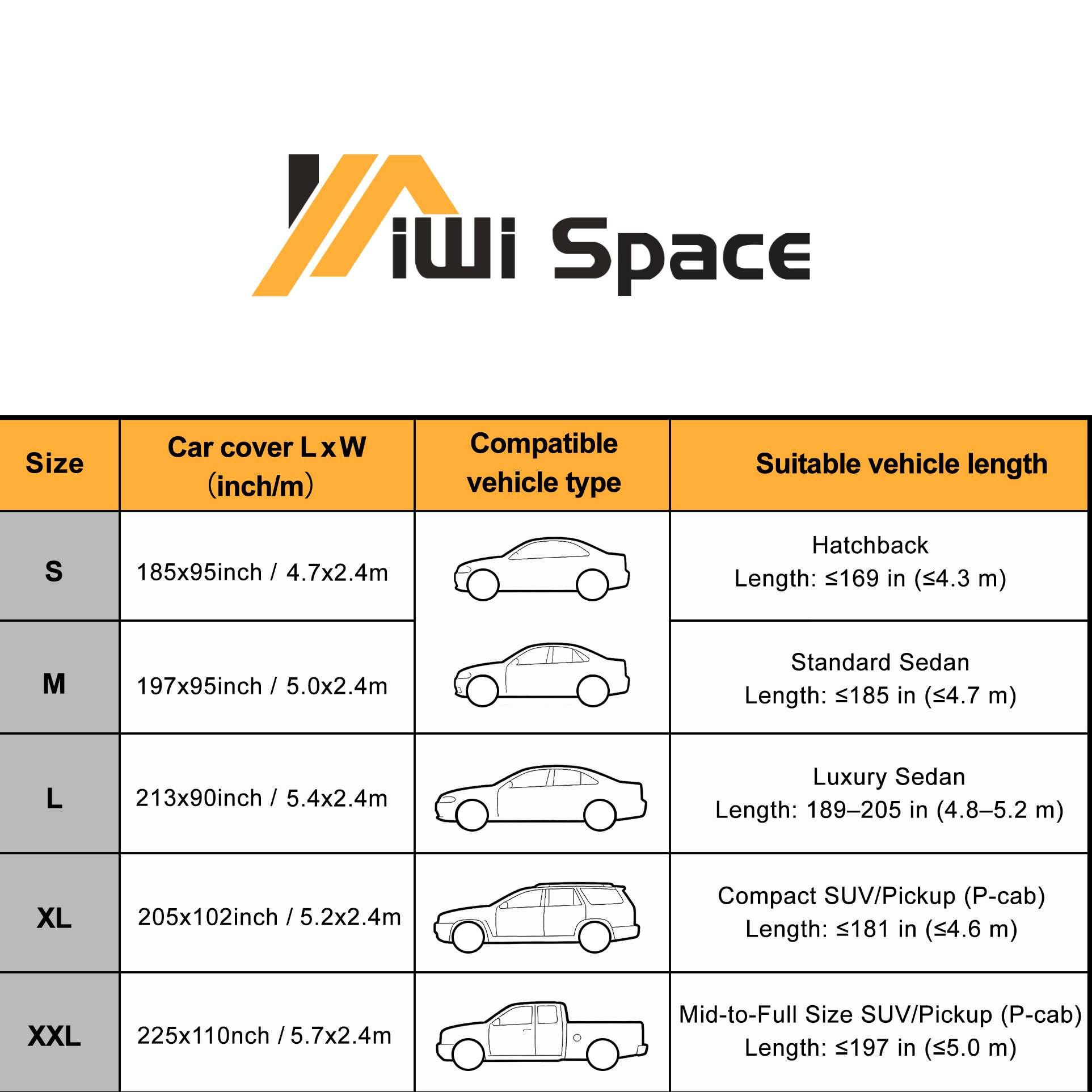 AiWi Space Waterproof All-Season Half Car Cover Full Coverage Protection for Windshields Windows Car Cover for Snow Ice — view 5