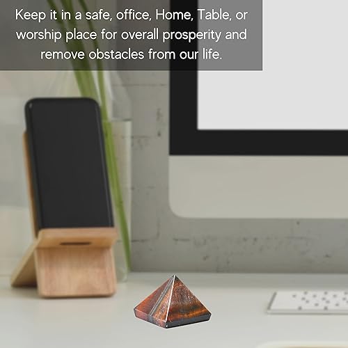 Miniatura 61 de Amazing Gemstone White Agate Snow Quartz Pyramid Crystal Healing Stones - 1" Great Pyramid Figurine of Natural Stone Pyramid for Meditation, Reiki