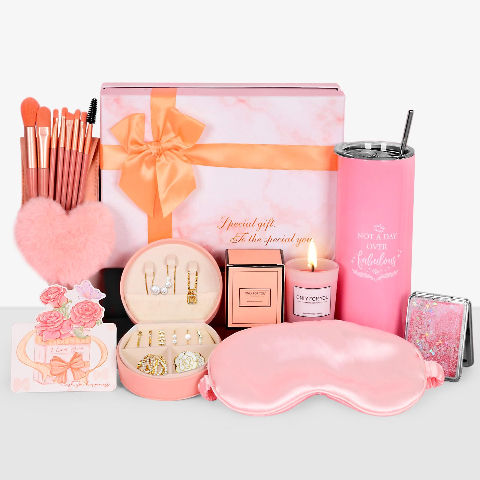 GEEKEO Regalos Originales Cumpleaños para Mujer Joven, Pack Regalo Mujer con Taza Termo, Regalos San Valentin para Mujers Amigas Madres Hermanas Novia Esposa Caja de Rgalo Aniversario