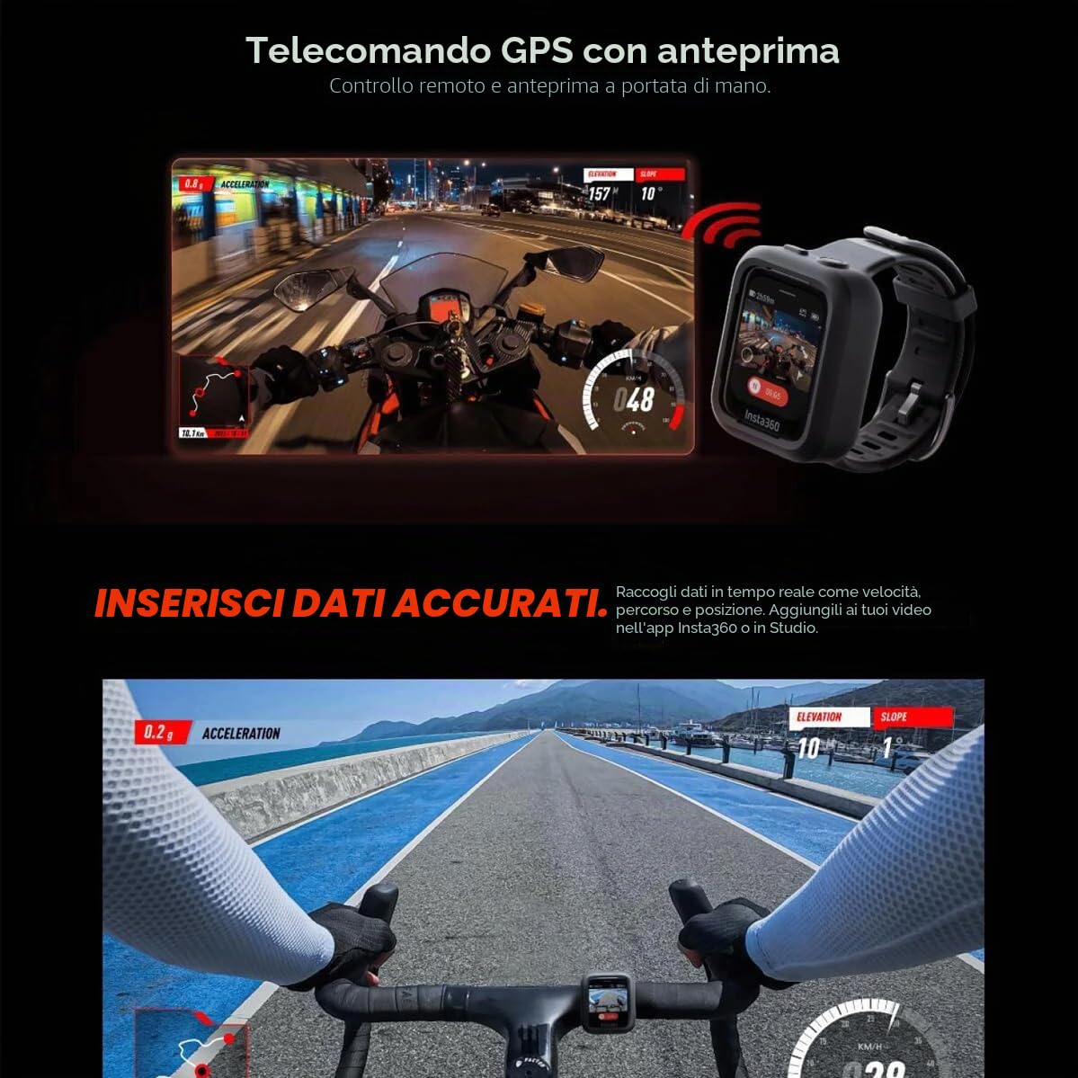 Insta360 Control Remoto de Acción GPS Compatible con Cámaras de Acción Insta360 Control Remoto de Acción GPS Compatible con Cámaras de Acción