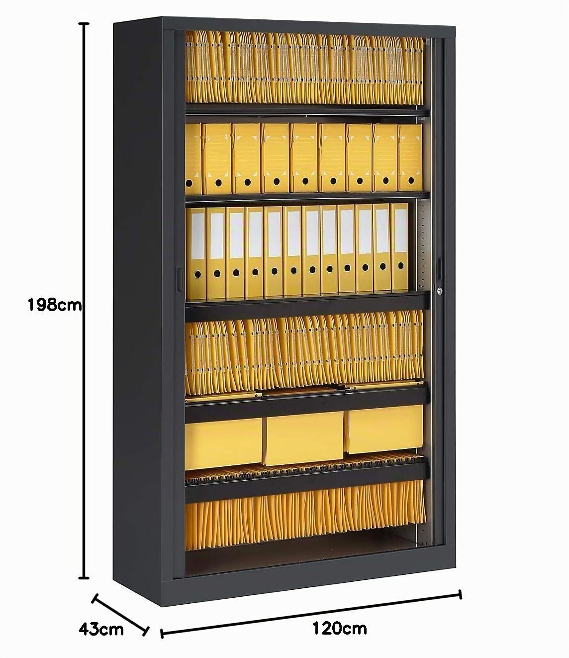 Pierre Henry | Armoire à Rideaux 198 x 120 x 43 cm | Anthracite