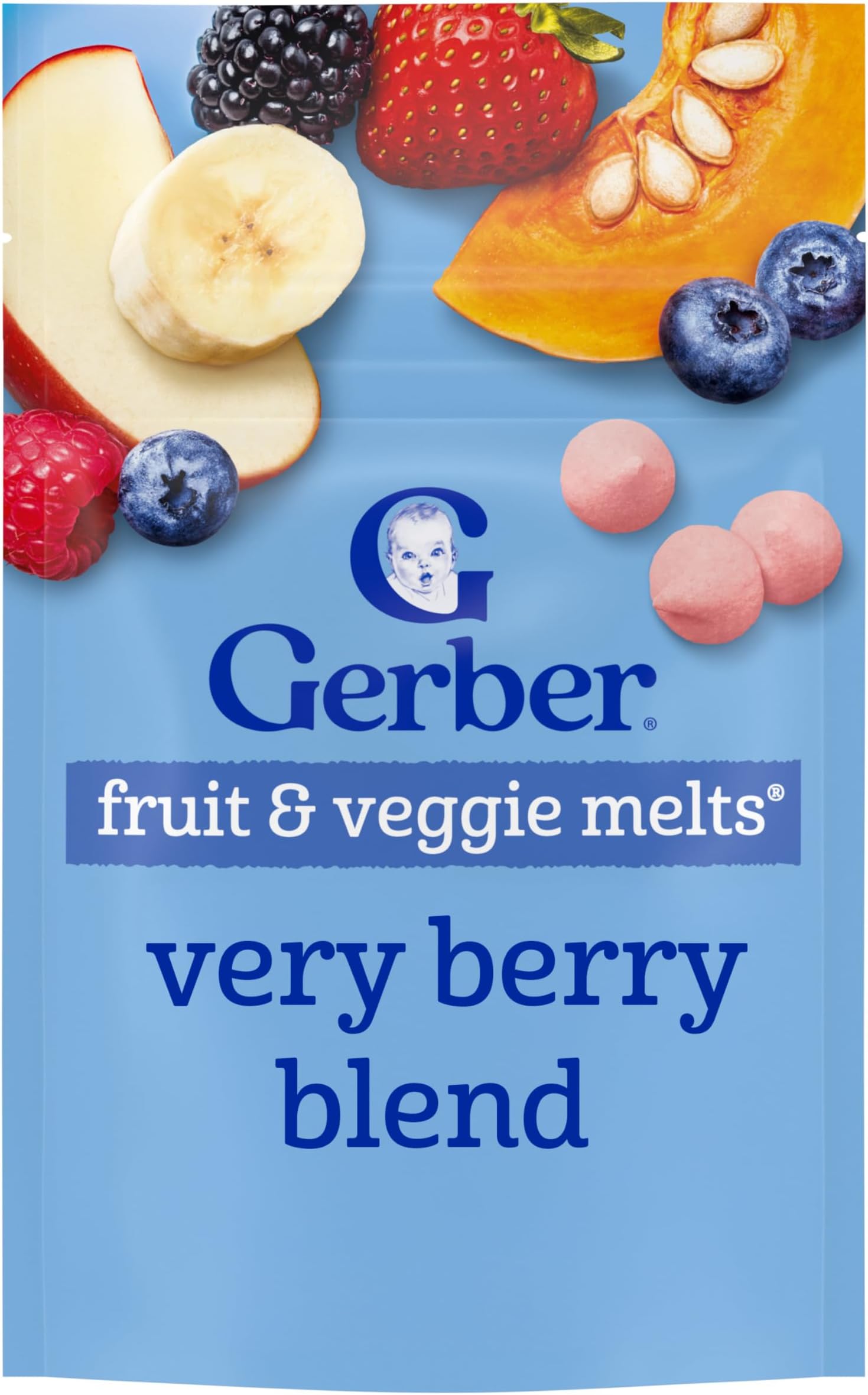 Gerber Stage 3 Very Berry Fruit and Veggie Melts, 1 Oz, 7 Pack