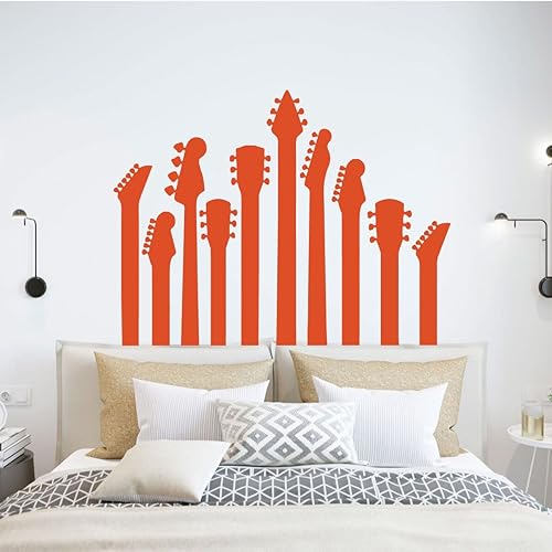 Miniatura 7 de Electric Guitar Over the Bed Wall Decal Silhouette - Music Studio Decor - Vinyl Decorations for Home, Bedroom or Playroom - Musician Gift