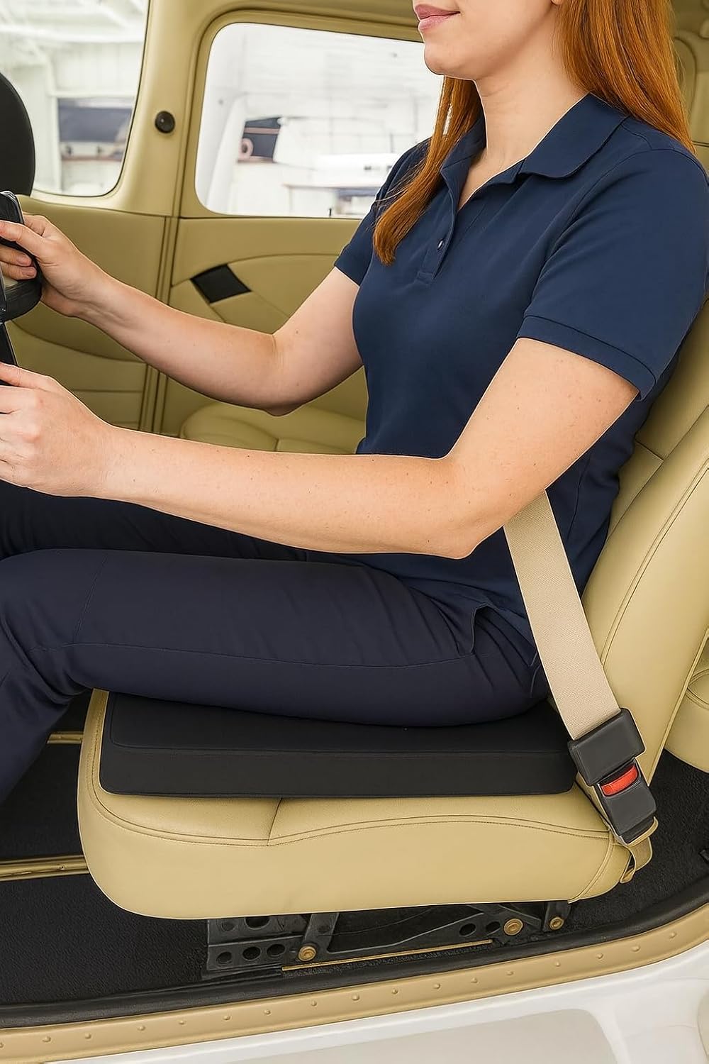 Pilot Seat Cushion for Flight Training – Aviation Height Booster Cushion for Student Pilots & Instructors 2" Thick (no Back)- Cockpit Co.