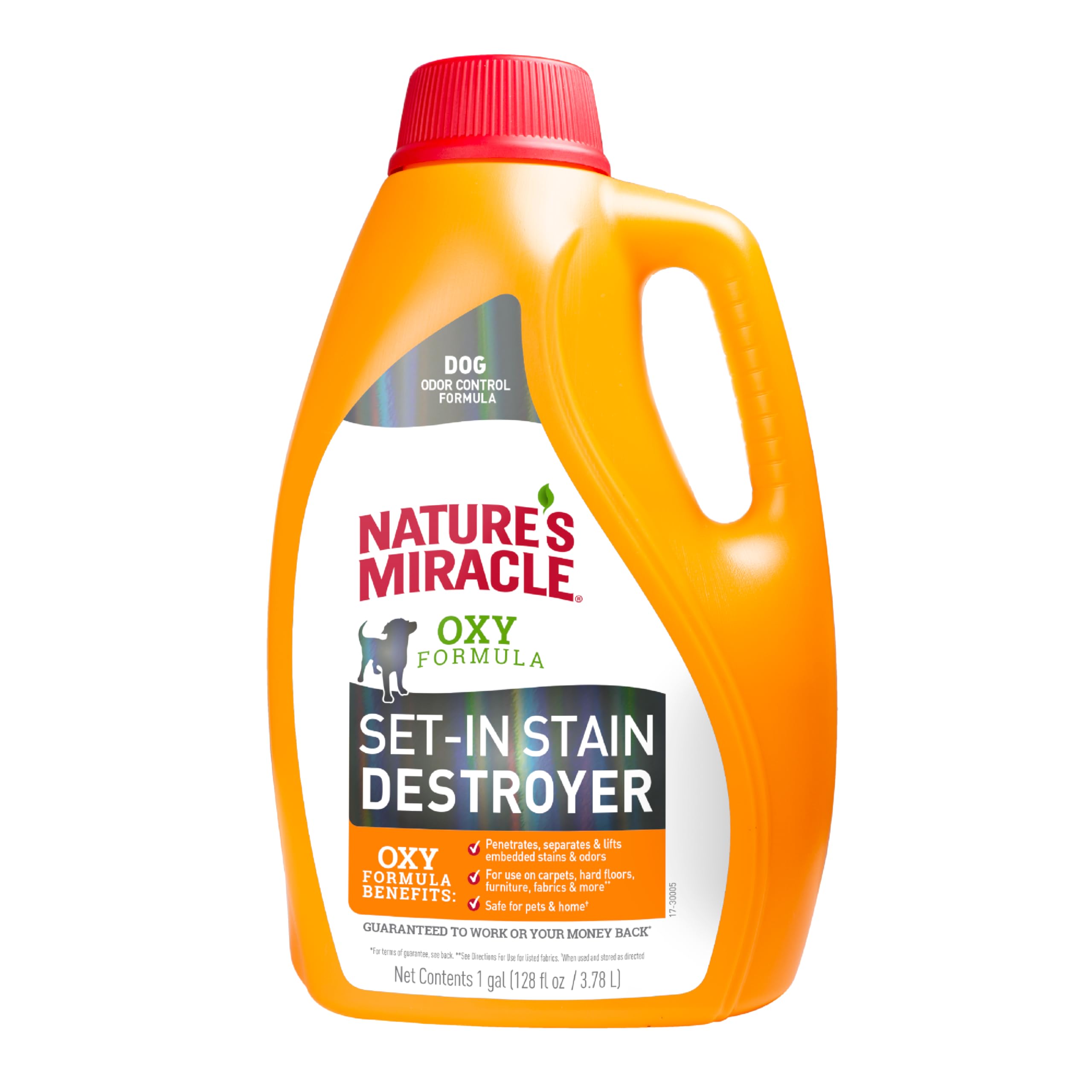 Nature’s Miracle Set-In Stain Destroyer Dog 1 Gallon, Oxy Formula With Orange Scent, 128 Ounces