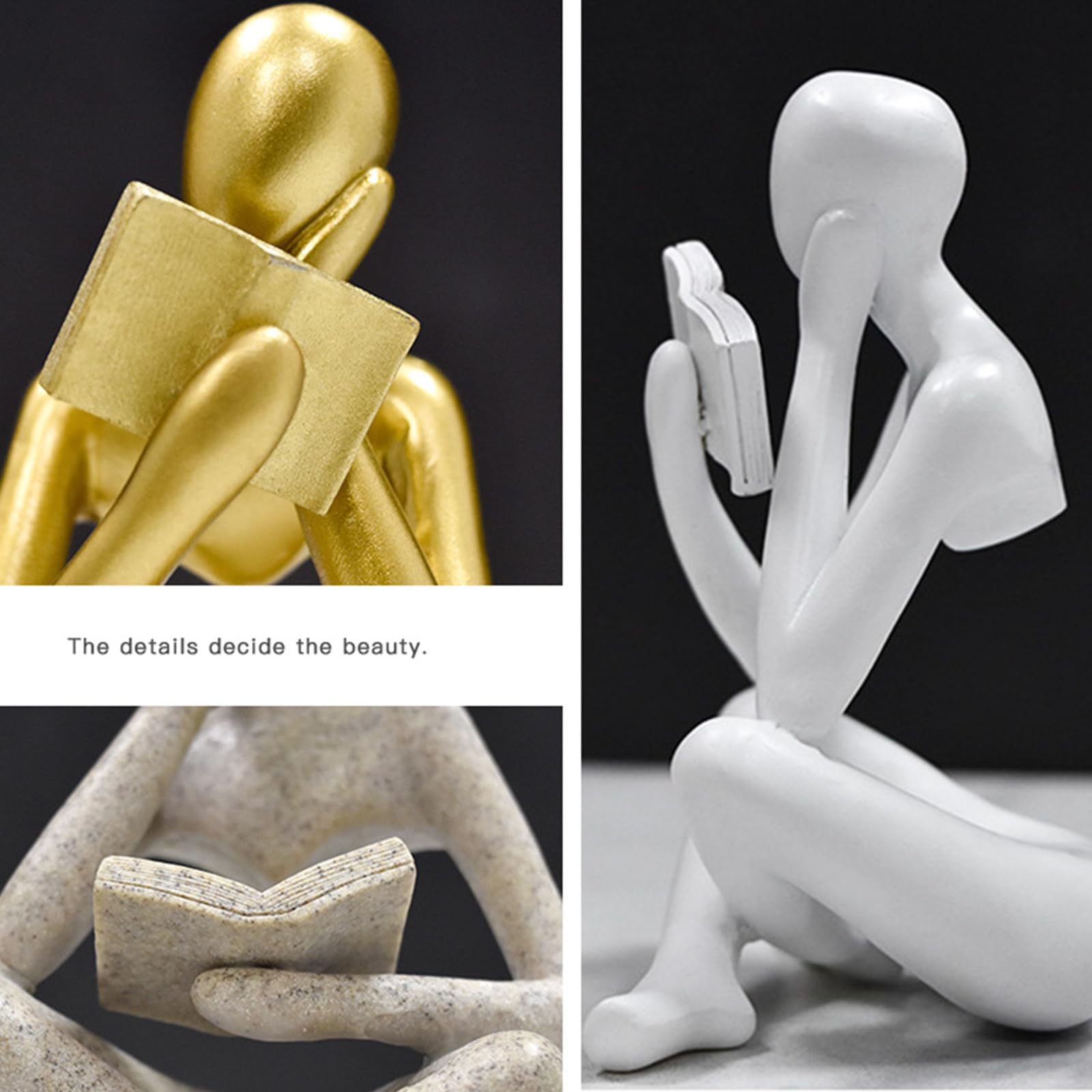 Aoneky Würfel Geometrische Eiserne Statue - Moderner Skulptur für Schlafzimmer, Salon